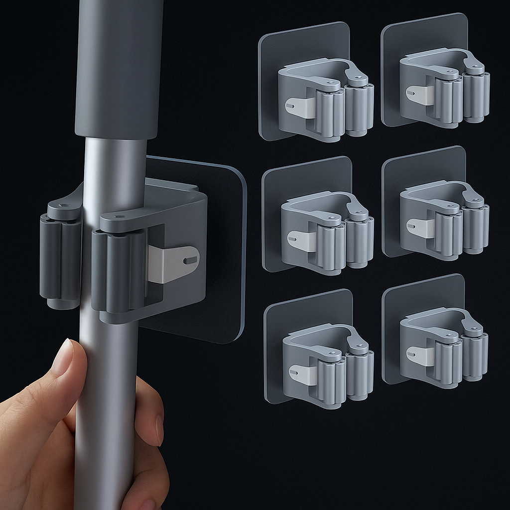 Mop & Broom Wall Holder
